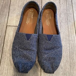 Toms Classic Blue Marl Shoe Size 10